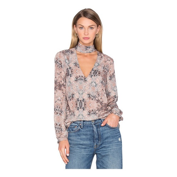 House of Harlow 1960 Tops - House of Harlow X Revolve Naomi Tie Neck Blouse